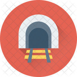 256x256 Road Tunnel Icon Of Flat Style