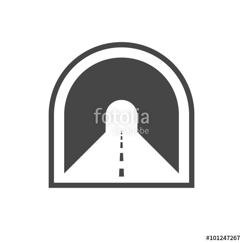 500x500 Road With Tunnel Icon Stock Image And Royalty Free Vector