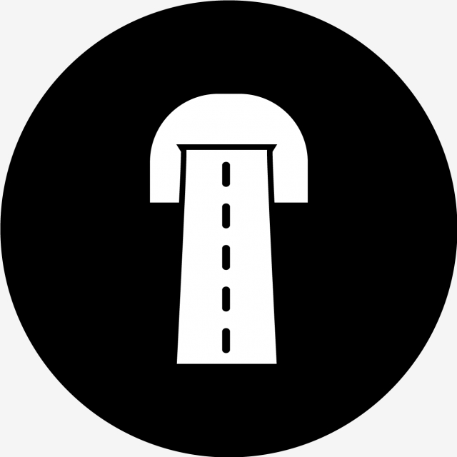 640x640 Vector Road Tunnel Icon, Road, Road Sign, Road Tunnel Png