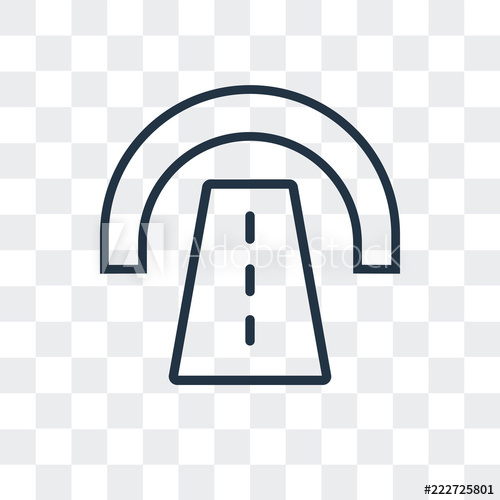 500x500 Tunnel Icon Isolated On Transparent Background Modern