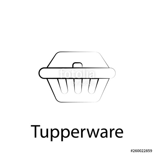 500x500 Fast Food Tupperware Outline Icon Element Of Food Illustration
