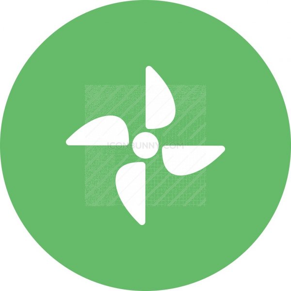 600x600 Turbine Flat Round Icon