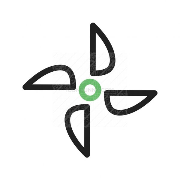 600x600 Turbine Line Green Black Icon