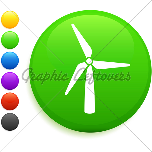 500x500 Wind Turbine Icon Gl Stock Images