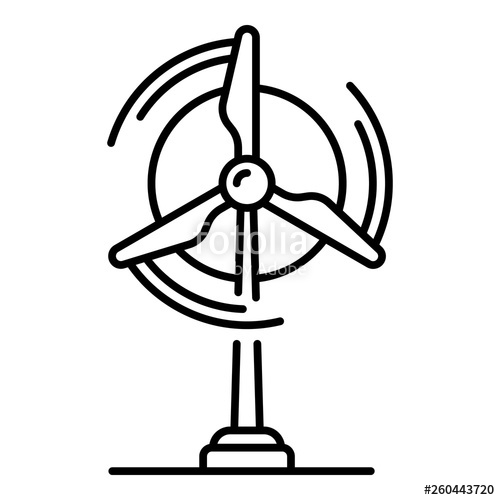 500x500 Wind Turbine Icon Outline Wind Turbine Vector Icon For Web Design