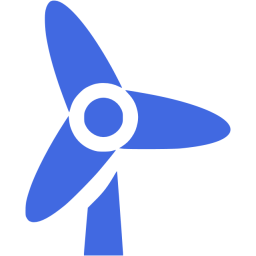 256x256 Royal Blue Wind Turbine Icon