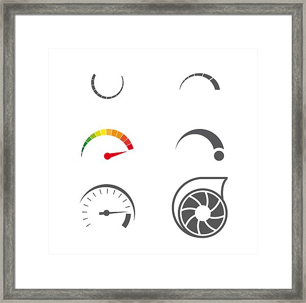 600x594 Turbo Icon Framed Print