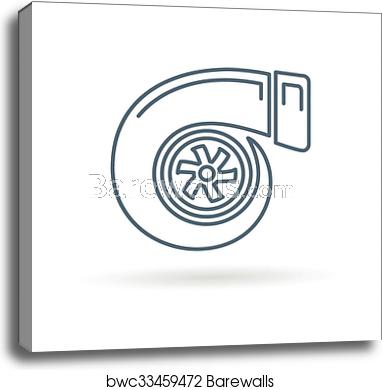 382x390 Turbo Icon On White Background, Canvas Print Barewalls Posters