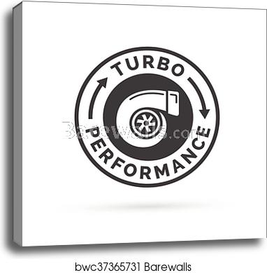 382x390 Turbo Performance Icon Badge With Car Turbocharger Compressor