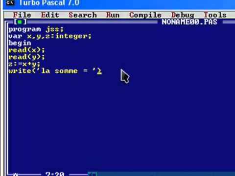 480x360 Cours Turbo Pascal La Somme Part