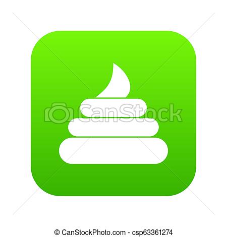 450x470 Turd Icon Digital Green For Any Design Isolated On White Illustration