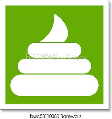 362x382 Turd Icon Green, Art Print Barewalls Posters Prints