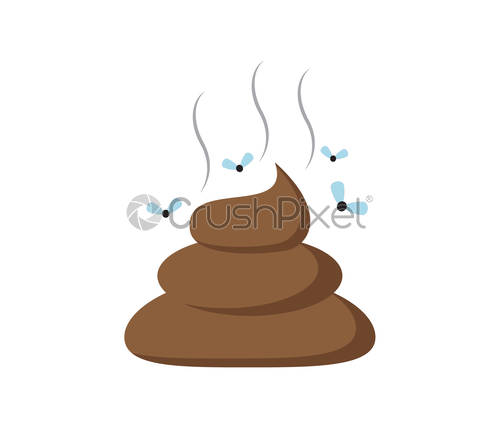 500x428 Vector Illustration Of A Shit Icon Or Poop Icon Isolated, Stock