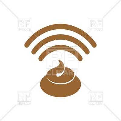 400x400 Wi Fi Shit Wifi Turd Concept Icon Vector Image Of Icons
