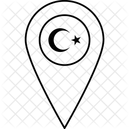 256x256 Turkey Flag Icon Of Line Style