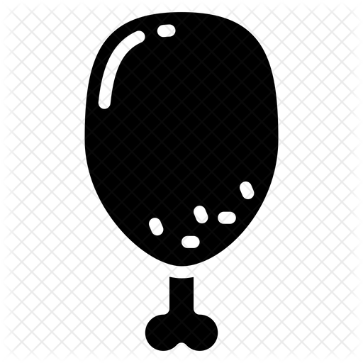 512x512 Turkey Leg Icon Of Glyph Style