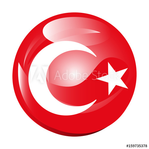 500x500 Turkey Flag Icon Design Vector Design
