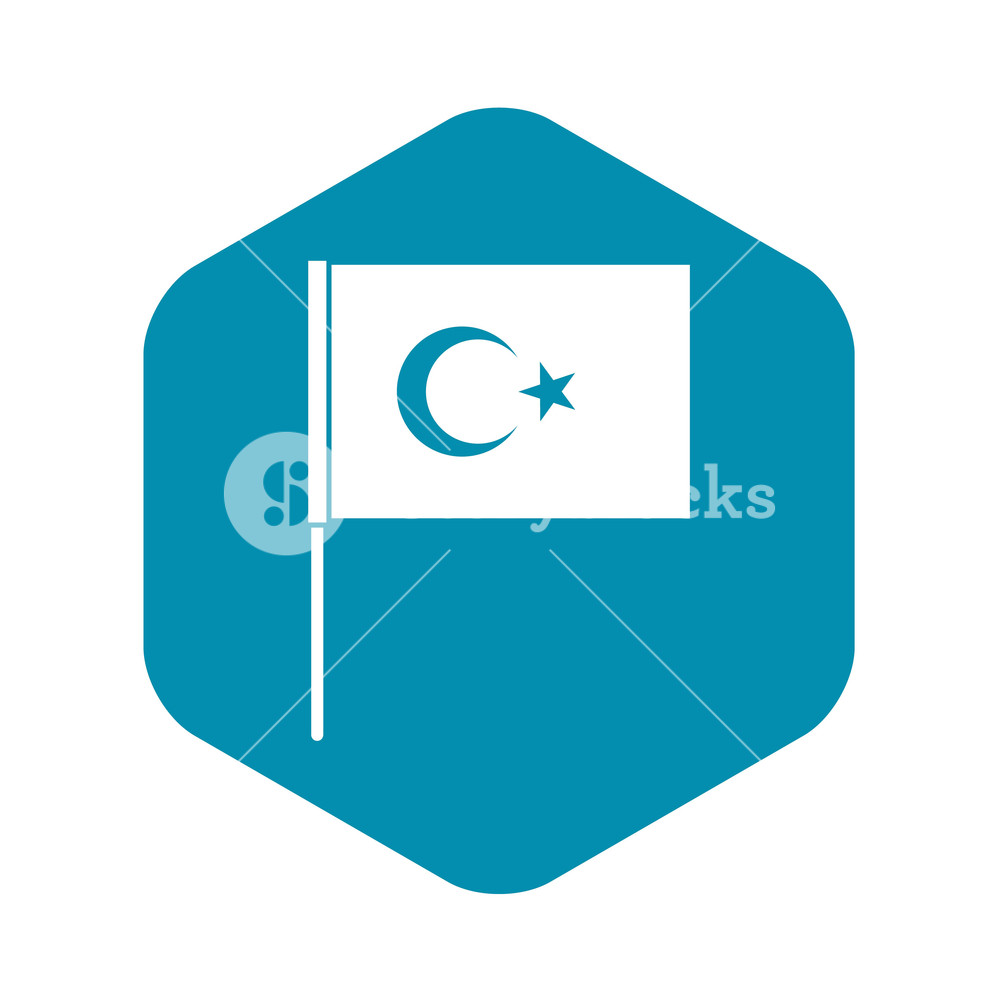 1000x1000 Turkish Flag Icon Simple Illustration Of Turkish Flag Vector Icon