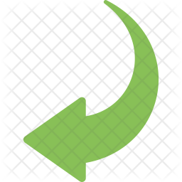 256x256 Left Turn Arrow Icon Of Flat Style