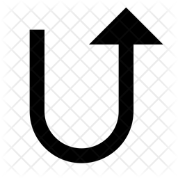 256x256 U Turn Icon Of Glyph Style