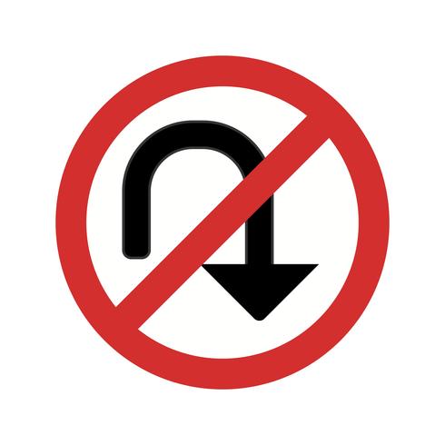 490x490 Vector No U Turn Icon