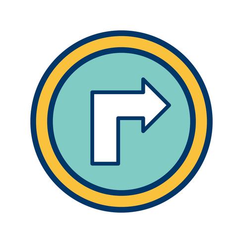 490x490 Vector Turn To The Right Icon