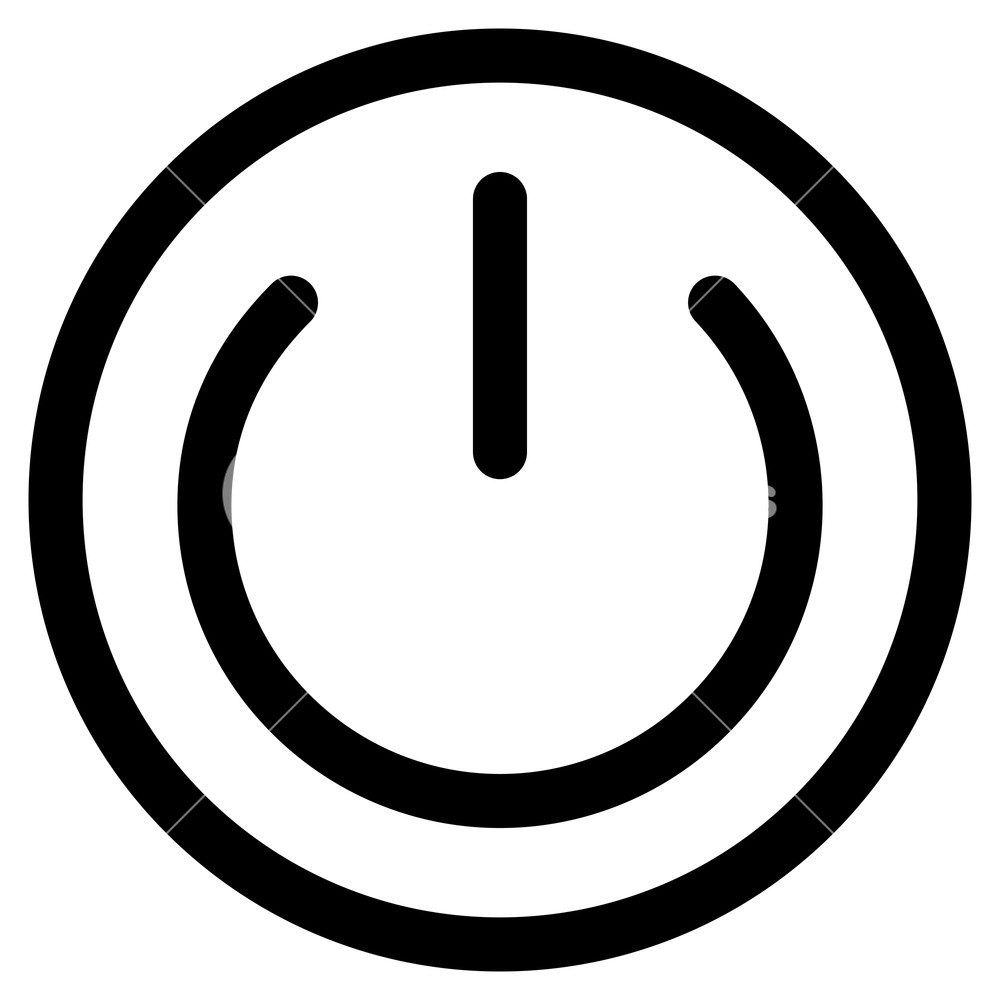 1000x1000 Button On To Turn Off Black Silhouette Electric Push Icon, Power