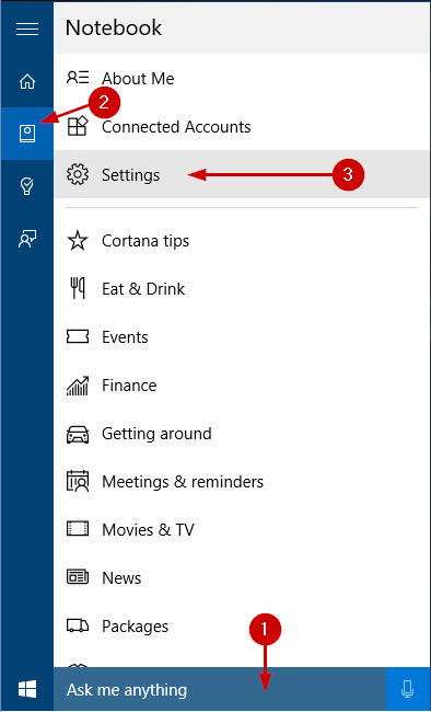 394x650 How To Disable Cortana And Bing, Hide The Cortanasearch Box