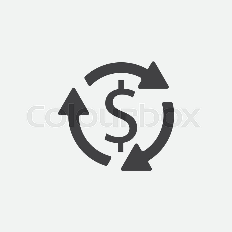 800x800 Money Turnover Icon Stock Vector Colourbox