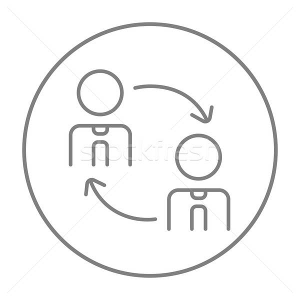 600x600 Staff Turnover Line Icon Vector Illustration Andrei Krauchuk