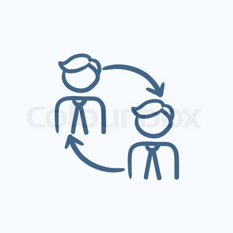 800x800 Staff Turnover Vector Sketch Icon Stock Vector Colourbox