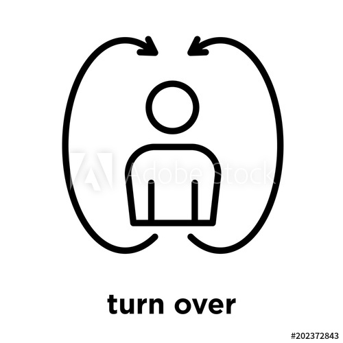 500x500 Turn Over Icon Isolated On White Background