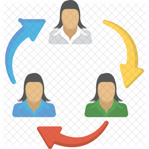 512x512 Employee Turnover Icon Of Flat Style