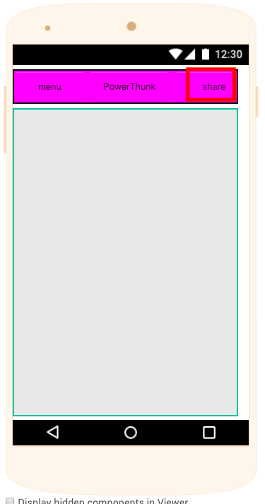 375x713 How To Add Share Button And Icon Thunkable Makeroid Appinventor