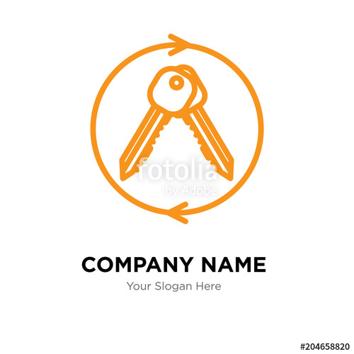 500x500 Turnkey Company Logo Design Template, Colorful Vector Icon