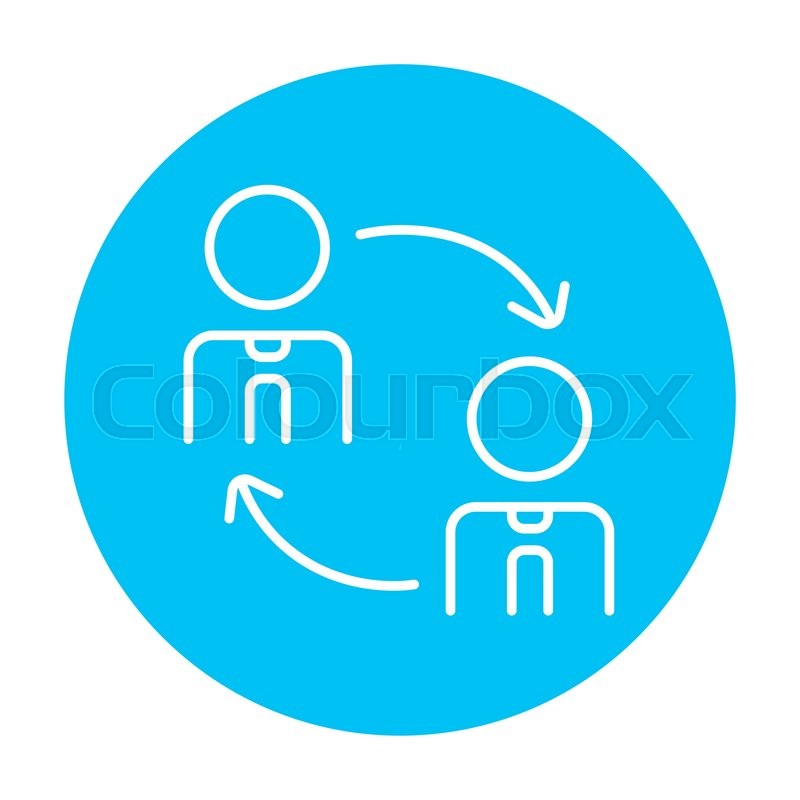 800x800 Staff Turnover Line Icon For Web, Stock Vector Colourbox