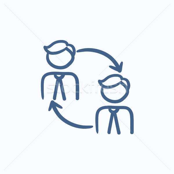 600x600 Staff Turnover Sketch Icon Vector Illustration Andrei Krauchuk