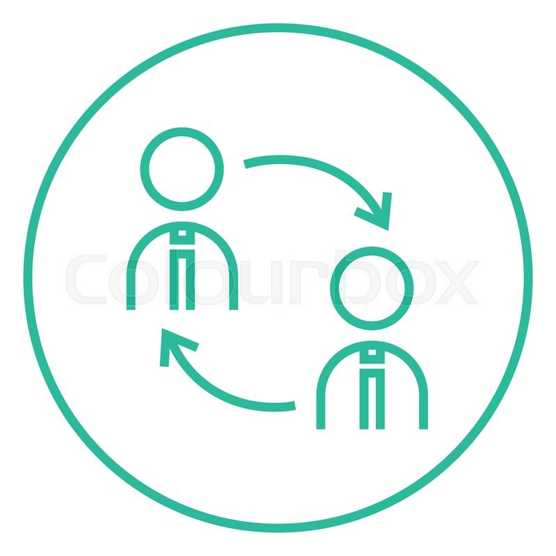 800x800 Staff Turnover Thick Line Icon With Stock Vector Colourbox