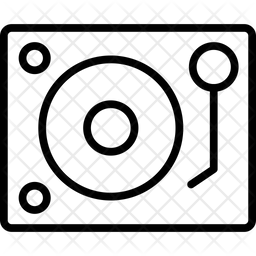 256x256 Turntable Icon Of Line Style