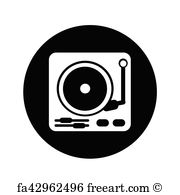 180x195 Free Art Print Of Vector Turntable Xxl Icon Detailed Extralarge
