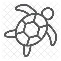 256x256 Sea Turtle Icon Of Line Style