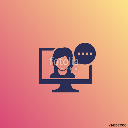 500x500 Webinar, Online Tutor Icon Stock Image And Royalty Free Vector