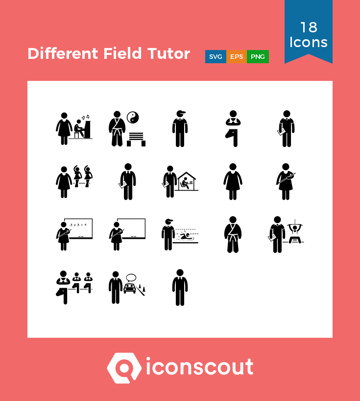 735x818 Different Field Tutor Icon Pack
