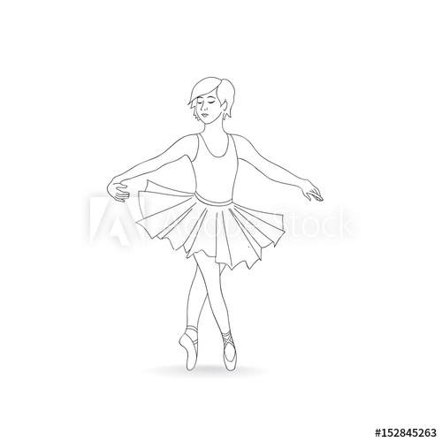 500x500 Girl Dancing In Ballet Shoes And Ballet Tutu Little Ballerina