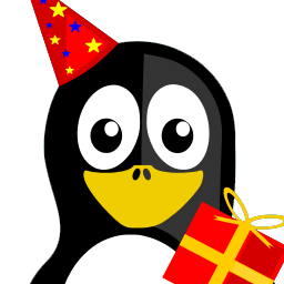 256x256 Happy Birthday Tux Icon Tuxlets Iconset Peter Bart Mathijssen