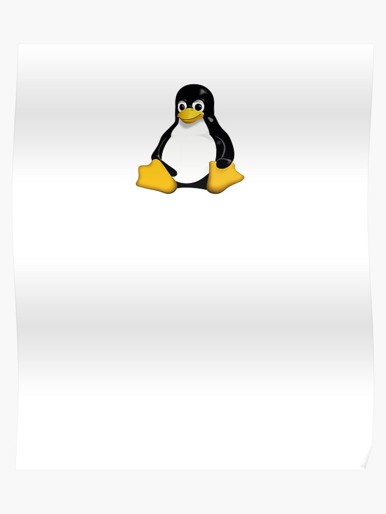 750x1000 Tux Penguin Linux Official Mascot Logo Icon Software Poster