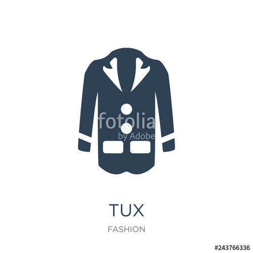 500x500 Tux Icon Vector On White Background, Tux Trendy Filled Icons Fro