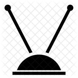 256x256 Tv Antenna Icon Of Glyph Style