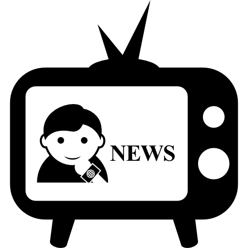 512x512 News On Vintage Tv Monitor Screen With Antenna Icons Free Download