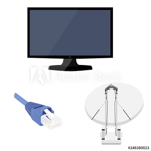 500x500 Satellite Tv Antenna New Modern Lcd Tv Monitor Television